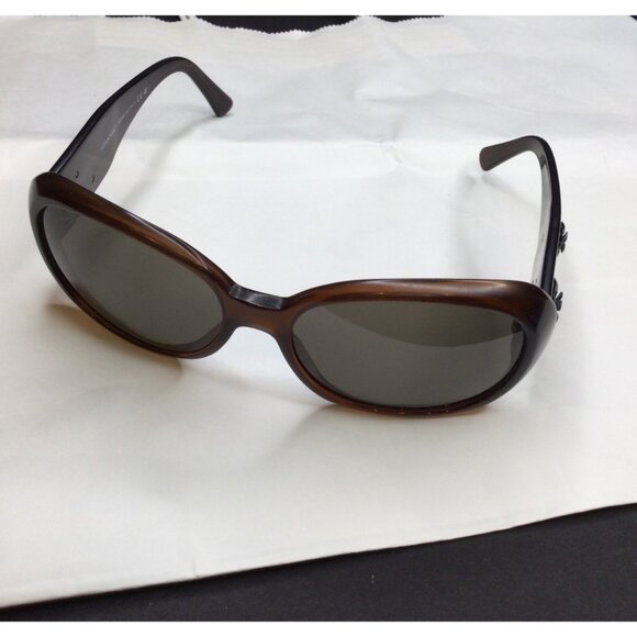 Chanel Womens Brown Camellia Sunglasses Floral Design Logo Made In Italy - Picture 7 of 11